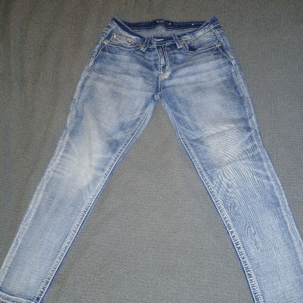 Miss Me Light Blue Straight Leg Jeans